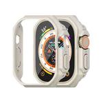 For Apple Watch Ultra 49mm Mijobs Ultra-thin Bezel PC Watch Case(Warm Grey)