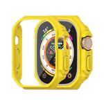 For Apple Watch Ultra 49mm Mijobs Ultra-thin Bezel PC Watch Case(Yellow)
