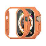 For Apple Watch Ultra 49mm Mijobs Ultra-thin Bezel PC Watch Case(Orange)