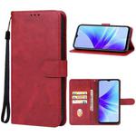 For OPPO A77 4G Leather Phone Case(Red)