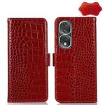 For Honor 80 Pro Crocodile Top Layer Cowhide Leather Phone Case(Red)