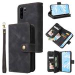 For Huawei P30 Pro Multifunctional Card Slot Zipper Wallet Leather Phone Case(Black)