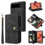 For Google Pixel 6 Multifunctional Card Slot Zipper Wallet Leather Phone Case(Black)