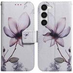 For Samsung Galaxy S23 5G Coloured Drawing Flip Leather Phone Case(Magnolia)