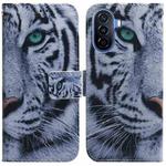 For Huawei nova Y70 Plus Coloured Drawing Flip Leather Phone Case(Tiger)