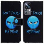 For Xiaomi 12T Pro Coloured Drawing Flip Leather Phone Case(Anger)