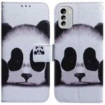 For Nokia G60 Coloured Drawing Flip Leather Phone Case(Panda)