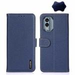 For Nokia X30 5G KHAZNEH Litchi Genuine Leather Phone Case(Blue)