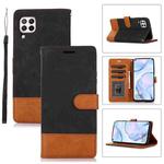 For Huawei P40 Lite / Nova 6 SE Splicing Leather Phone Case(Black)