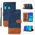 For Huawei P Smart 2019 / Honor 10 Lite Splicing Leather Phone Case(Dark Blue)