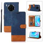 For Honor 50 Lite Splicing Leather Phone Case(Dark Blue)