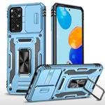 For Xiaomi Redmi Note 11 Pro Armor PC + TPU Camera Shield Phone Case(Light Blue)