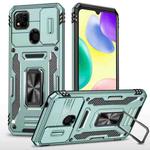 For Xiaomi Redmi 9C / 10A Armor PC + TPU Camera Shield Phone Case(Alpine Green)