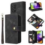 For Samsung Galaxy A72 5G / 4G Multifunctional Card Slot Zipper Wallet Leather Phone Case(Black)