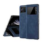 For Xiaomi Mix Fold 2 Celebrity Series Napa Texture Shockproof Phone Leather Case(Sapphire Blue)