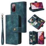 For Samsung Galaxy S20 FE Multifunctional Card Slot Zipper Wallet Leather Phone Case(Blue)