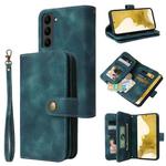 For Samsung Galaxy S23 5G Multifunctional Card Slot Zipper Wallet Leather Phone Case(Blue)