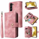 For Samsung Galaxy S23 5G Multifunctional Card Slot Zipper Wallet Leather Phone Case(Rose Gold)