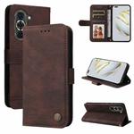 For Huawei nova 10 Pro Skin Feel Life Tree Metal Button Leather Phone Case(Brown)