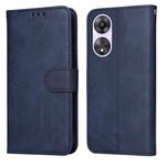 For OPPO A58 5G Classic Calf Texture Flip Leather Phone Case(Blue)