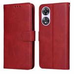 For OPPO A58 5G Classic Calf Texture Flip Leather Phone Case(Red)
