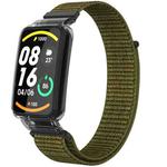 For Xiaomi Mi Band 7 Pro Integrated PC Protective Case + Nylon Loop Watch Band(Olive)