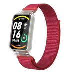 For Xiaomi Mi Band 7 Pro Integrated PC Protective Case + Nylon Loop Watch Band(Red)