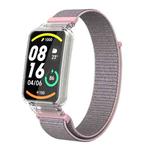 For Xiaomi Mi Band 7 Pro Integrated PC Protective Case + Nylon Loop Watch Band(Pink Color)