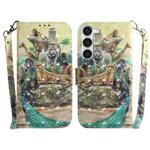 For Samsung Galaxy S23 5G 3D Colored Pattern Flip Leather Phone Case(Zoo)