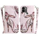 For Xiaomi Redmi A1+ 3D Colored Pattern Flip Leather Phone Case(Butterfly High-heeled)