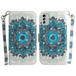For Nokia G60 3D Colored Pattern Flip Leather Phone Case(Peacock Wreath)
