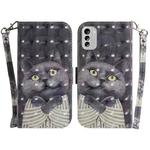 For Nokia G60 3D Colored Pattern Flip Leather Phone Case(Hug Cat)