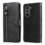 For Huawei nova 10 Calf Texture Zipper Leather Phone Case(Black)