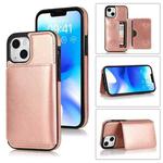 For iPhone 14 Shockproof PU + TPU Phone Case(Rose Gold)