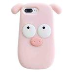 For iPhone 7 Plus / 8 Plus 3D Cute Pig Silicone Phone Case(Pink)