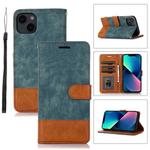 For iPhone 13 Splicing Leather Phone Case(Green)