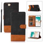 For iPhone 7 Plus / 8 Plus Splicing Leather Phone Case(Black)