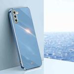 For Samsung Galaxy Note10 XINLI Straight Edge 6D Electroplate TPU Phone Case(Celestial Blue)