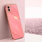 For Samsung Galaxy A03 XINLI Straight Edge 6D Electroplate TPU Phone Case(Hawthorn Red)