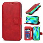 For iPhone 14 Pro Max Shockproof PU + TPU Leather Phone Case(Red)