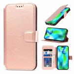 For iPhone 14 Pro Max Shockproof PU + TPU Leather Phone Case(Rose Gold)