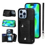 For iPhone 14 Pro Max Card Slots PU + TPU Leather Phone Case(Black)