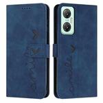 For Infinix Hot 20 5G Skin Feel Heart Pattern Leather Phone Case(Blue)