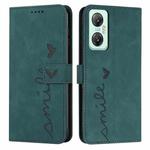 For Infinix Hot 20 5G Skin Feel Heart Pattern Leather Phone Case(Green)