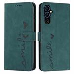 For Tecno Pova Neo 2 Skin Feel Heart Pattern Leather Phone Case(Green)