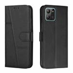 For Infinix Hot 11 2022 Stitching Calf Texture Buckle Leather Phone Case(Black)