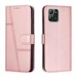 For Infinix Hot 11 2022 Stitching Calf Texture Buckle Leather Phone Case(Rose Gold)