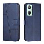 For Infinix Hot 20 5G Stitching Calf Texture Buckle Leather Phone Case(Blue)