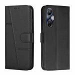 For Infinix Hot 20S Stitching Calf Texture Buckle Leather Phone Case(Black)