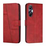 For Infinix Hot 20S Stitching Calf Texture Buckle Leather Phone Case(Red)